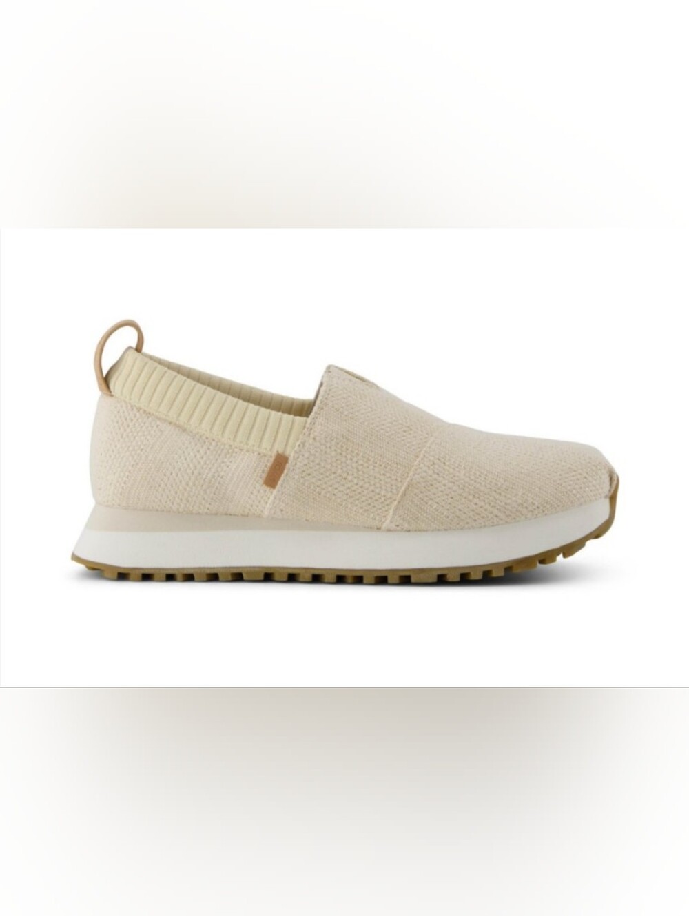Toms Resident 2.0 Sneaker Natural Undyed Metallic Linen Stripe Slip-on Runners
